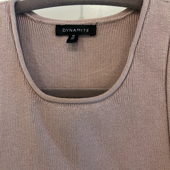 Dynamite size Medium crop top. Light dusty pink. - Picture 2 of 3